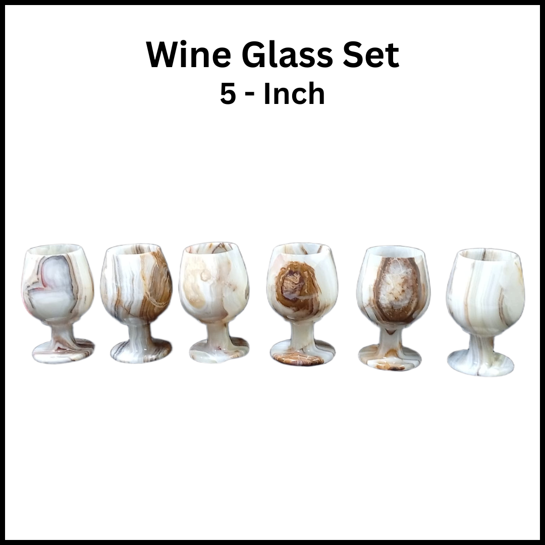 Onyx Wine Glass Set of 6 - (Size – 5 Inch)