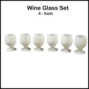 Onyx Wine Glass Set of 6 - (Size – 4 Inch)