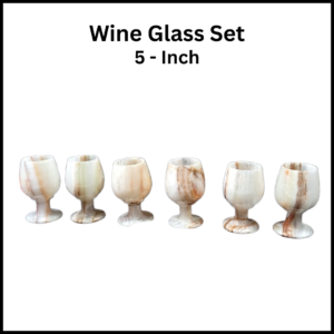 Onyx Wine Glass Set of 6 - (Size – 5 Inch)