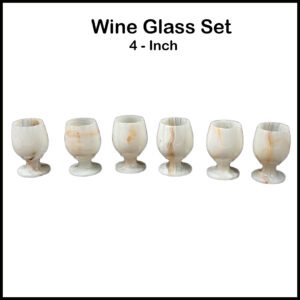 Onyx Wine Glass Set of 6 - (Size – 4 Inch)