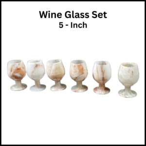 Onyx Wine Glass Set of 6 - (Size – 5 Inch)