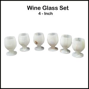 Onyx Wine Glass Set of 6 - (Size – 4 Inch)