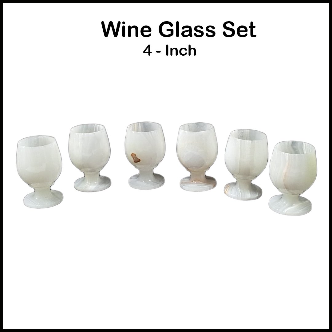 Onyx Wine Glass Set of 6 - (Size – 4 Inch)