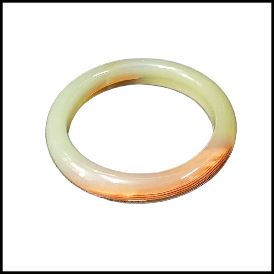 Polished Jade Bangle – Natural Stone Bracelet