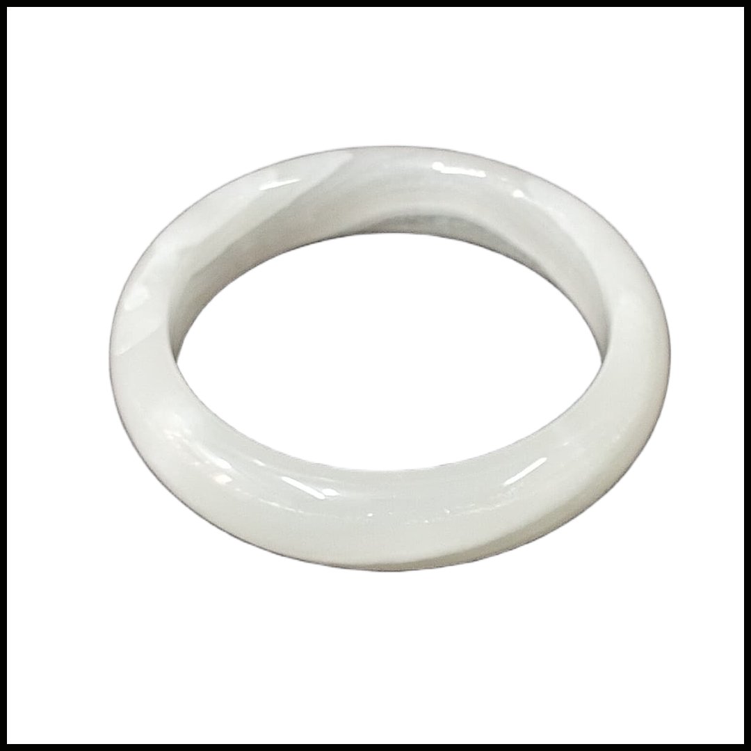 Polished Jade Bangle – Natural Stone Bracelet