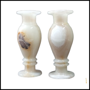 Onyx Flower Vase Pair for Home Décor (Size L-8 inch x W-3 Inch)
