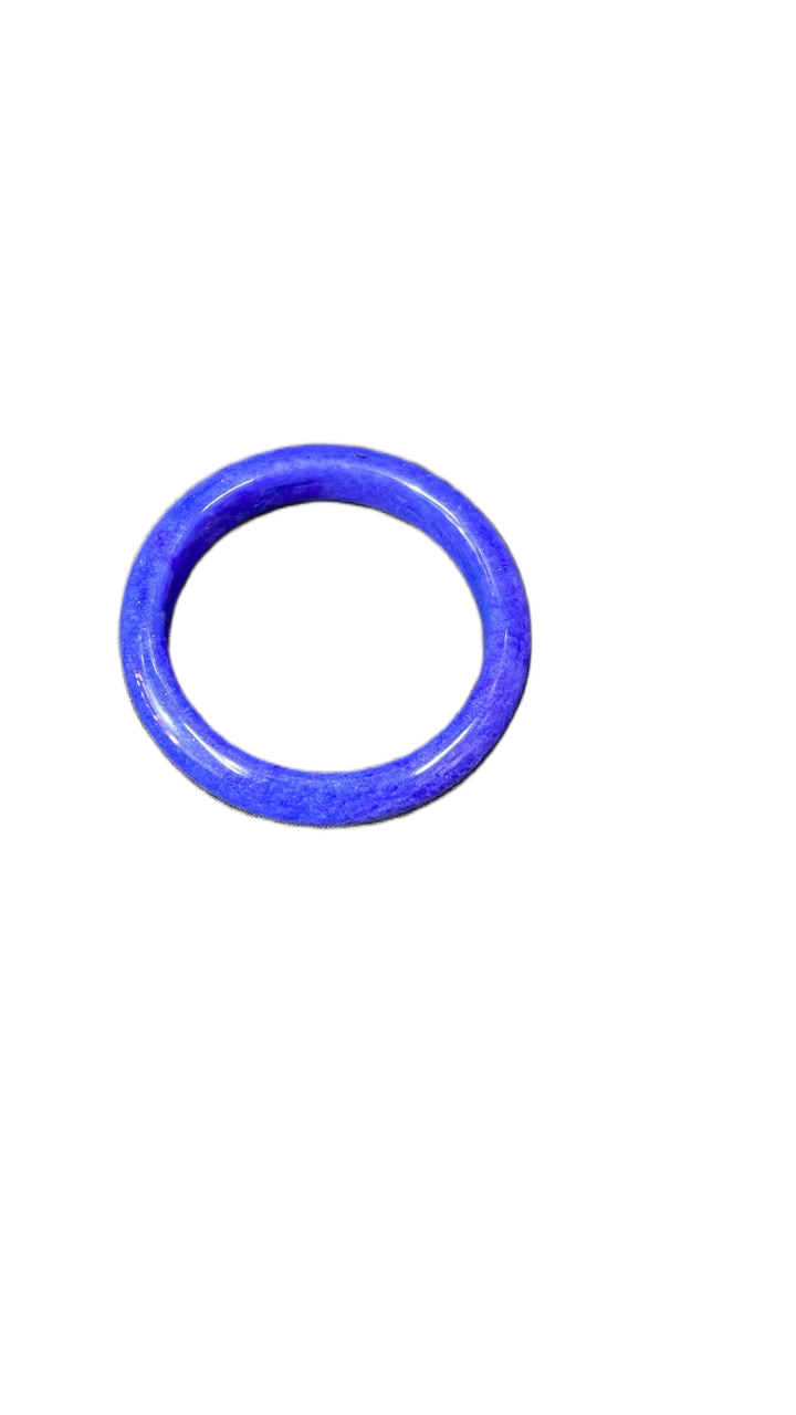 Polished Jade Bangle – Natural Stone Bracelet - Image 4