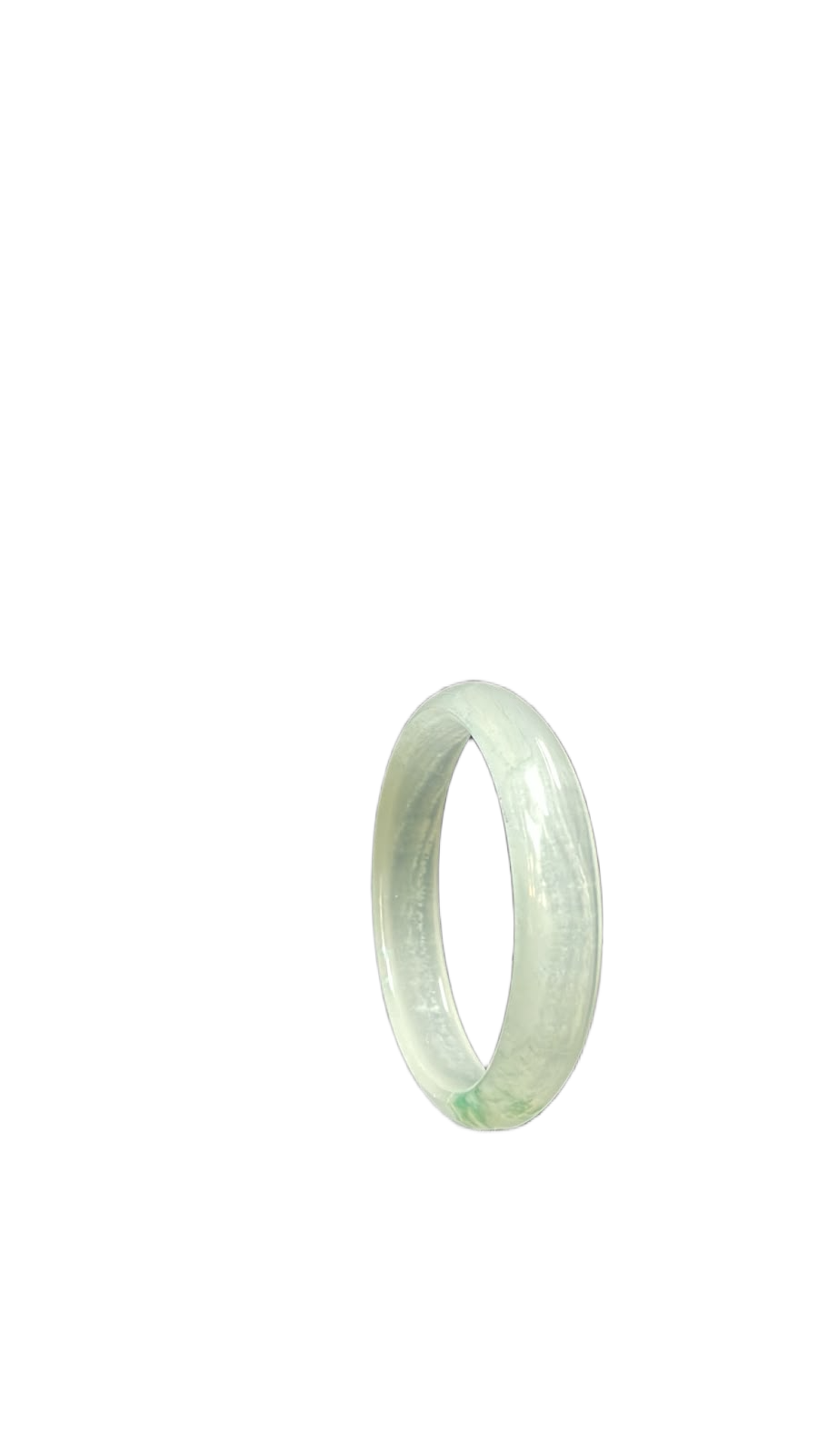 Polished Jade Bangle – Natural Stone Bracelet - Image 4