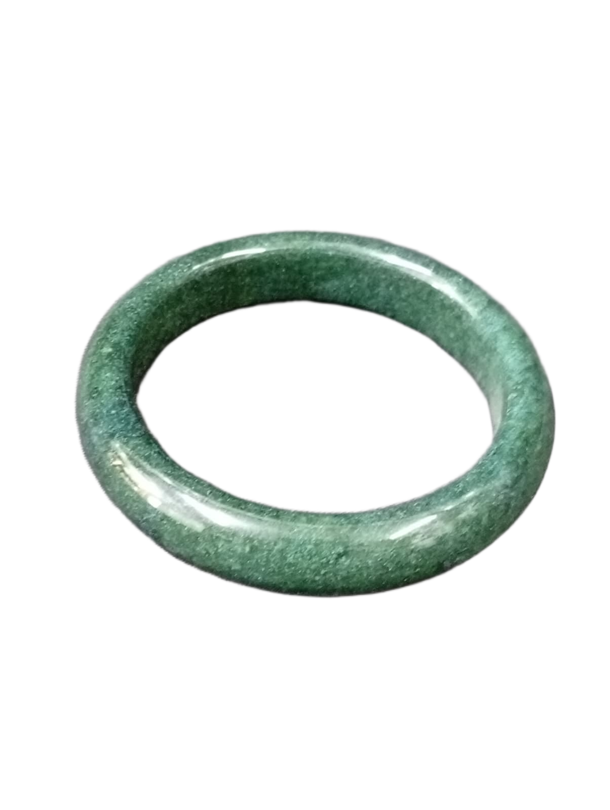 Polished Jade Bangle – Natural Stone Bracelet - Image 4