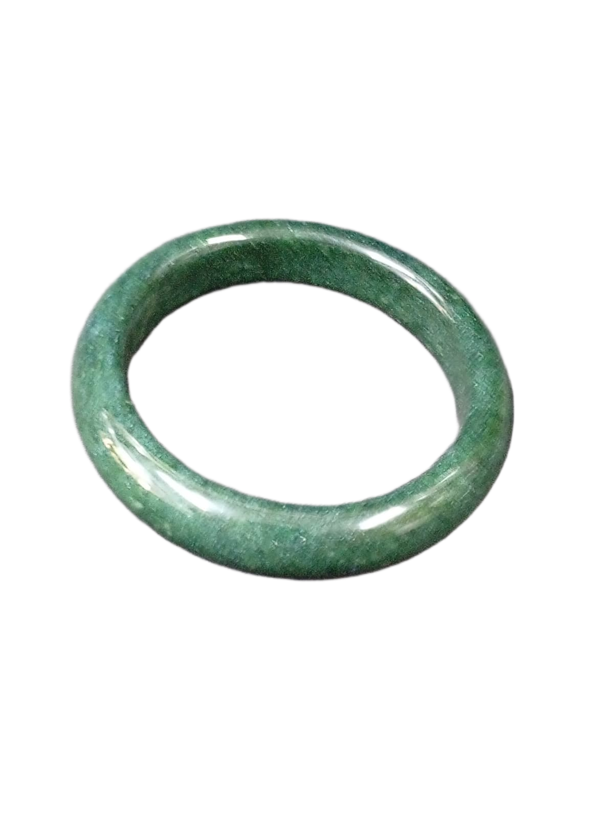 Polished Jade Bangle – Natural Stone Bracelet - Image 2