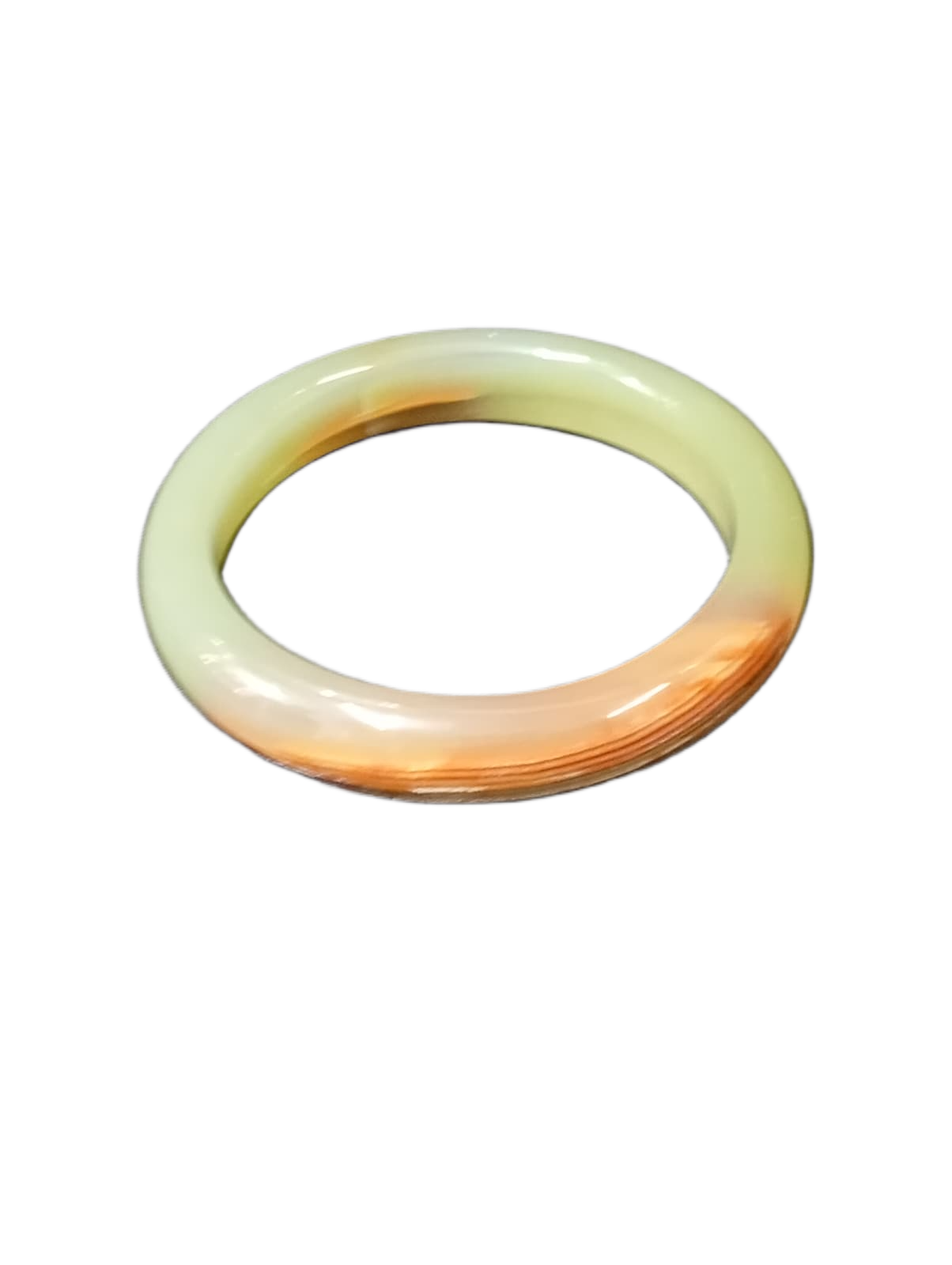 Polished Jade Bangle – Natural Stone Bracelet - Image 4