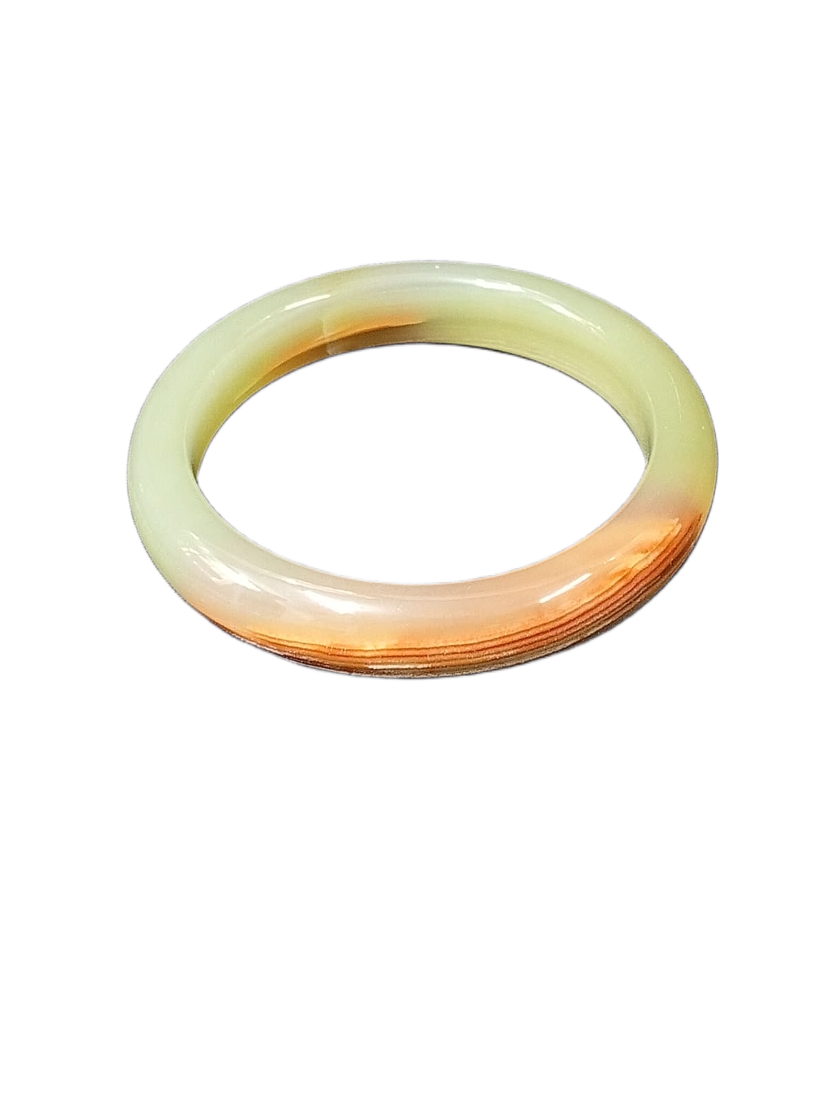 Polished Jade Bangle – Natural Stone Bracelet - Image 5