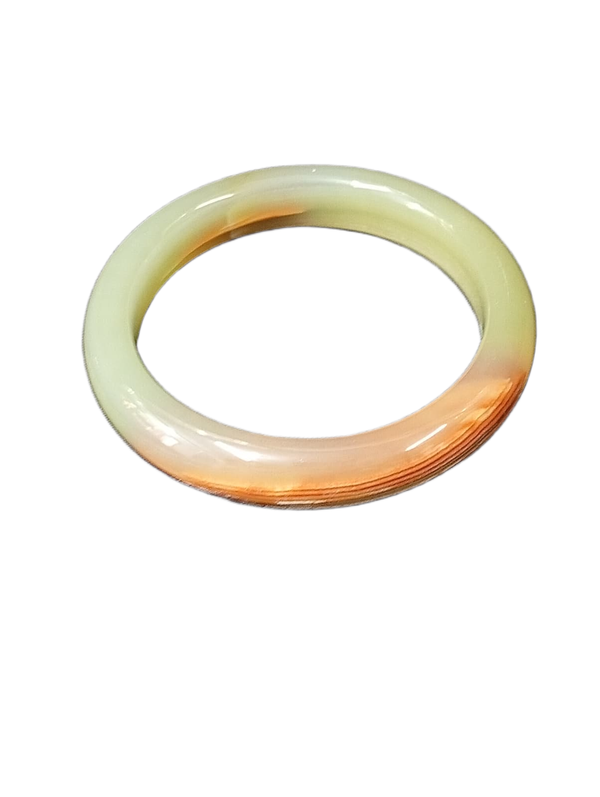 Polished Jade Bangle – Natural Stone Bracelet - Image 6