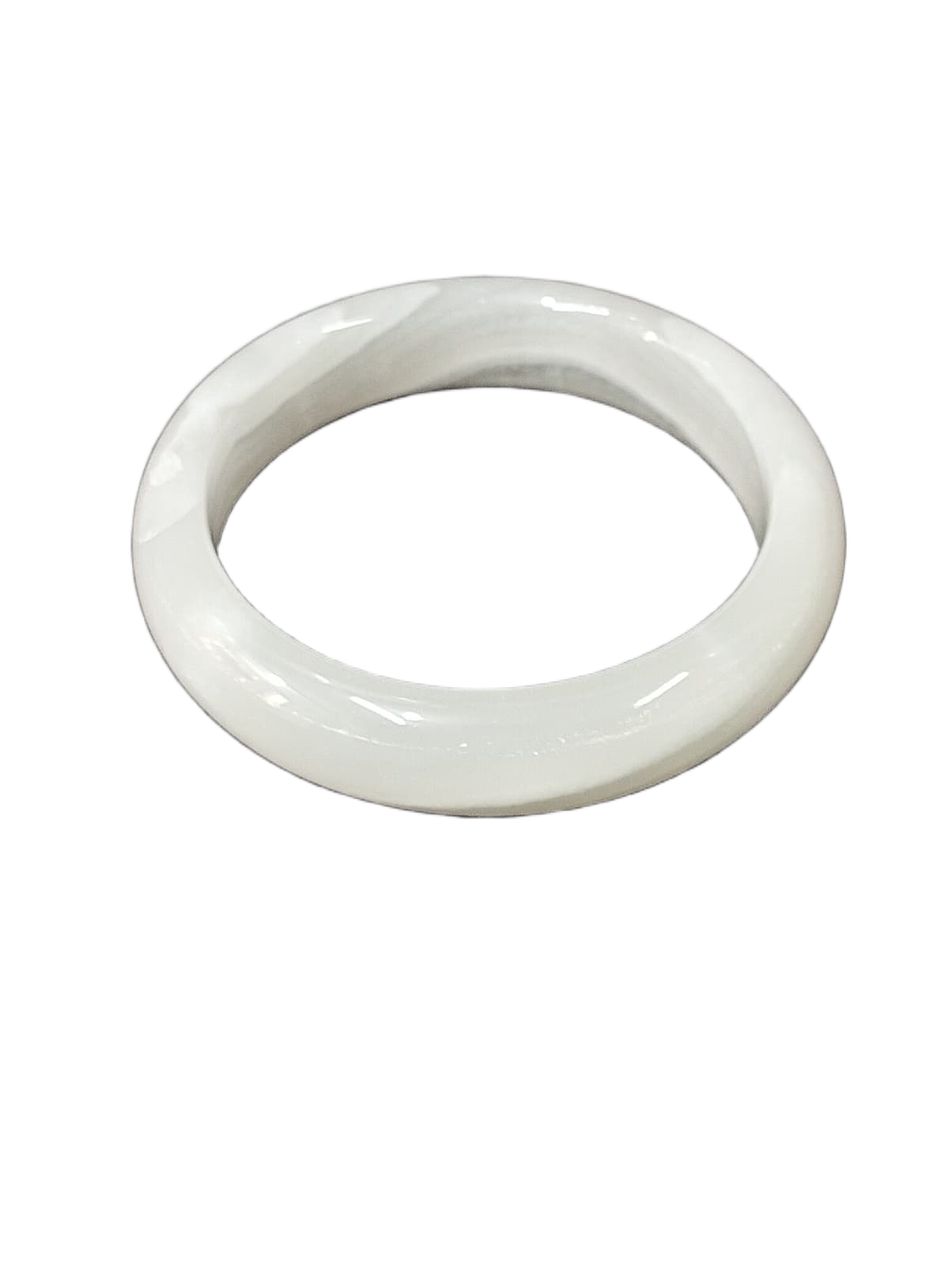 Polished Jade Bangle – Natural Stone Bracelet - Image 5