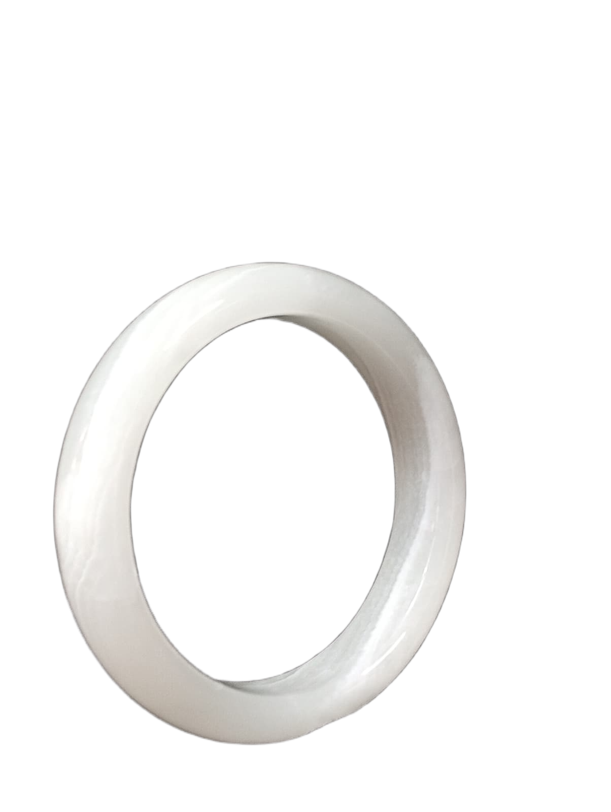 Polished Jade Bangle – Natural Stone Bracelet - Image 3