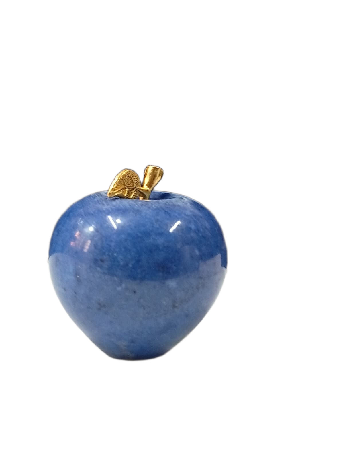 Elegant Onyx Stone Apple Decor with Golden Leaf (Size: 7 cm) - Image 5