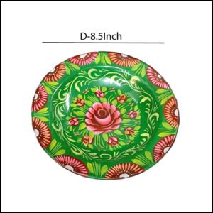 Handcrafted Truck Art Plate – Traditional Pakistani Decorative Plate Size D-8.5