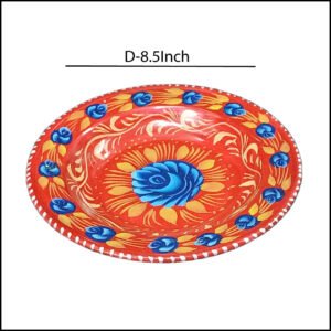 Handcrafted Truck Art Plate – Traditional Pakistani Decorative Plate Size D-8.5
