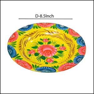 Handcrafted Truck Art Plate – Traditional Pakistani Decorative Plate Size D-8.5