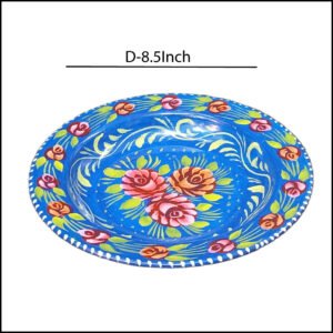 Handcrafted Truck Art Plate – Traditional Pakistani Decorative Plate Size D-8.5