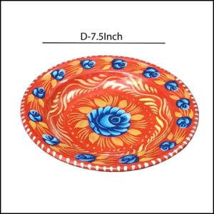 Handcrafted Truck Art Plate – Traditional Pakistani Decorative Plate Size D-7.5
