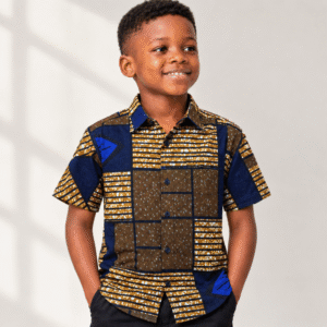 African Wax Print Kids Shirt, African Wax Print Boys Girls Shirt, Children’s Shirt