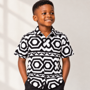 African Wax Print Kids Shirt, African Wax Print Boys Girls Shirt, Children’s Shirt