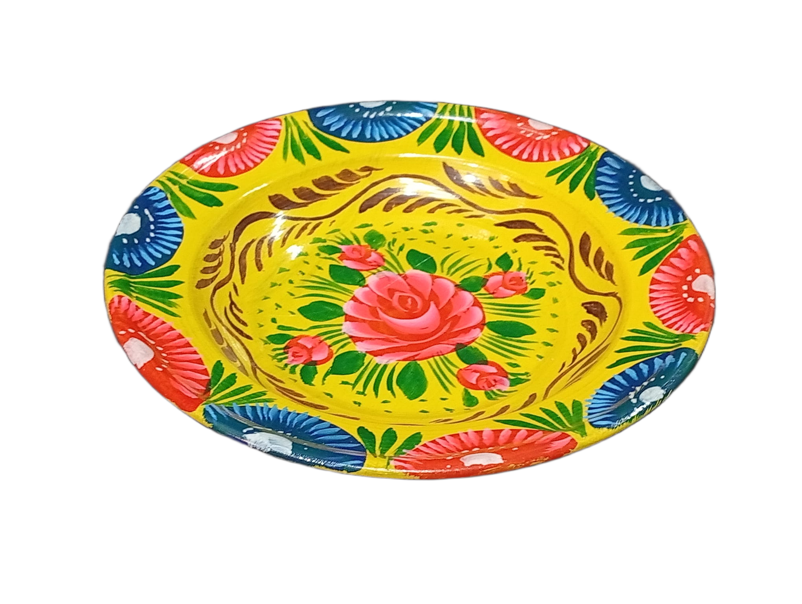 Handcrafted Truck Art Plate – Traditional Pakistani Decorative Plate Size D-7.5 - Image 2