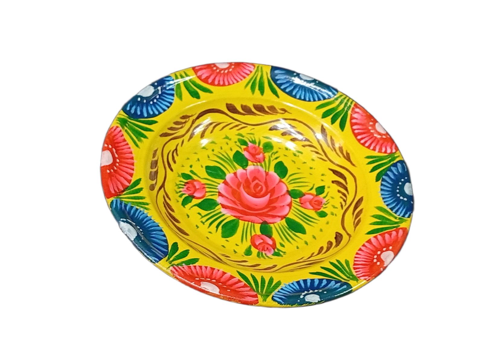 Handcrafted Truck Art Plate – Traditional Pakistani Decorative Plate Size D-7.5 - Image 3