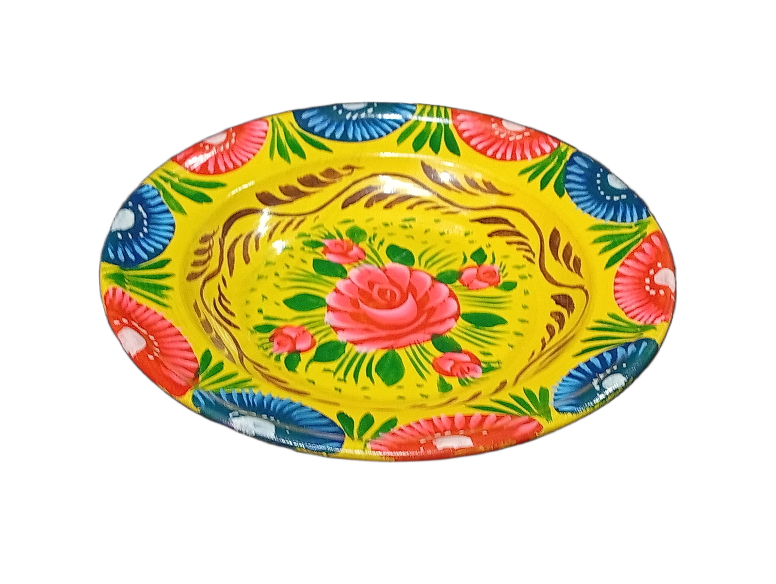 Handcrafted Truck Art Plate – Traditional Pakistani Decorative Plate Size D-7.5 - Image 4
