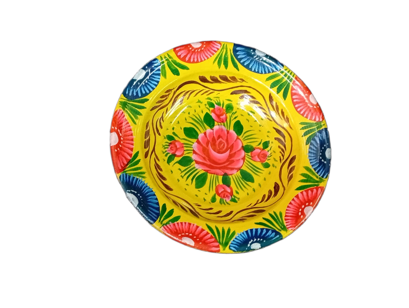 Handcrafted Truck Art Plate – Traditional Pakistani Decorative Plate Size D-7.5 - Image 5