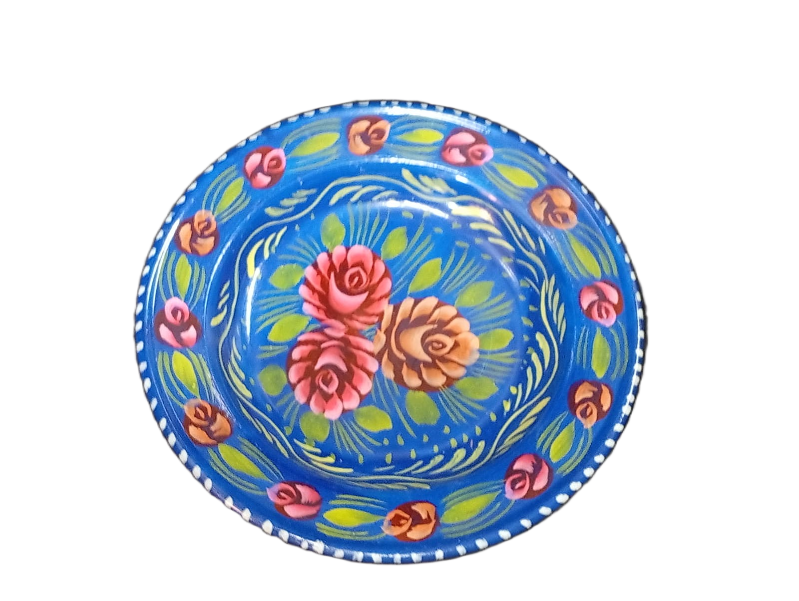 Handcrafted Truck Art Plate – Traditional Pakistani Decorative Plate Size D-7.5 - Image 3
