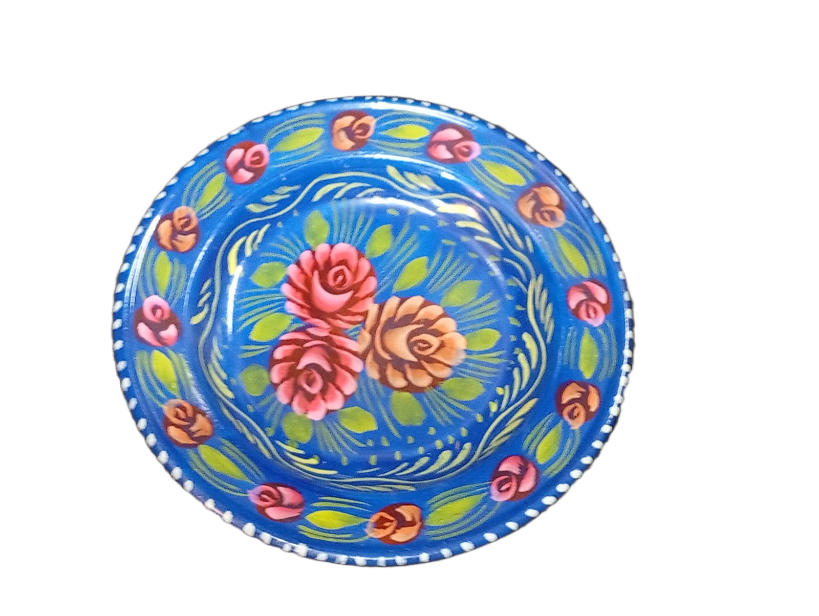 Handcrafted Truck Art Plate – Traditional Pakistani Decorative Plate Size D-7.5 - Image 5