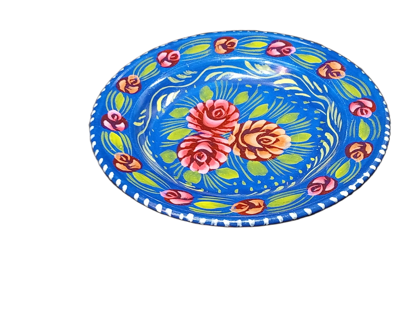 Handcrafted Truck Art Plate – Traditional Pakistani Decorative Plate Size D-7.5 - Image 6