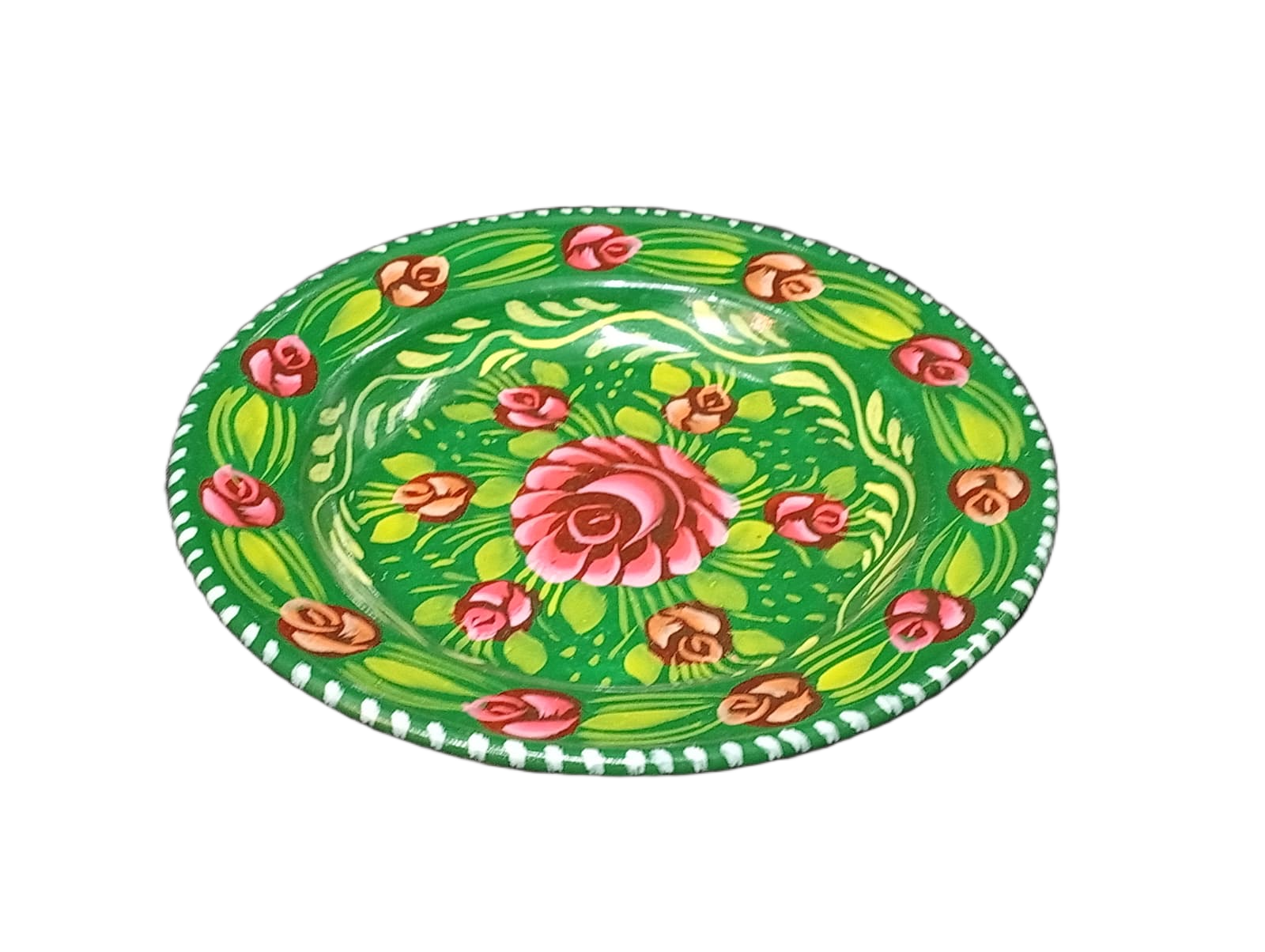 Handcrafted Truck Art Plate – Traditional Pakistani Decorative Plate Size D-7.5 - Image 2