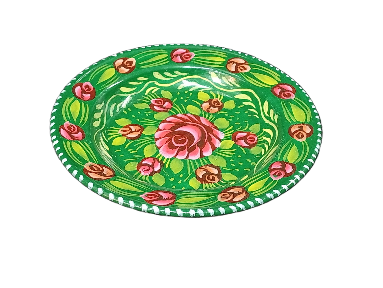 Handcrafted Truck Art Plate – Traditional Pakistani Decorative Plate Size D-7.5 - Image 4