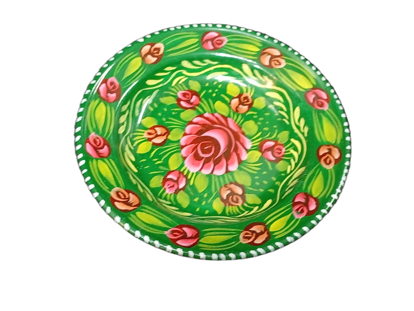 Handcrafted Truck Art Plate – Traditional Pakistani Decorative Plate Size D-7.5 - Image 5