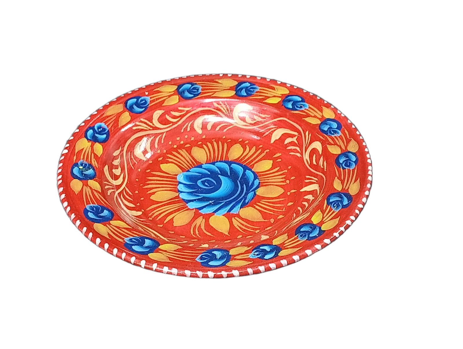 Handcrafted Truck Art Plate – Traditional Pakistani Decorative Plate Size D-8.5 - Image 2