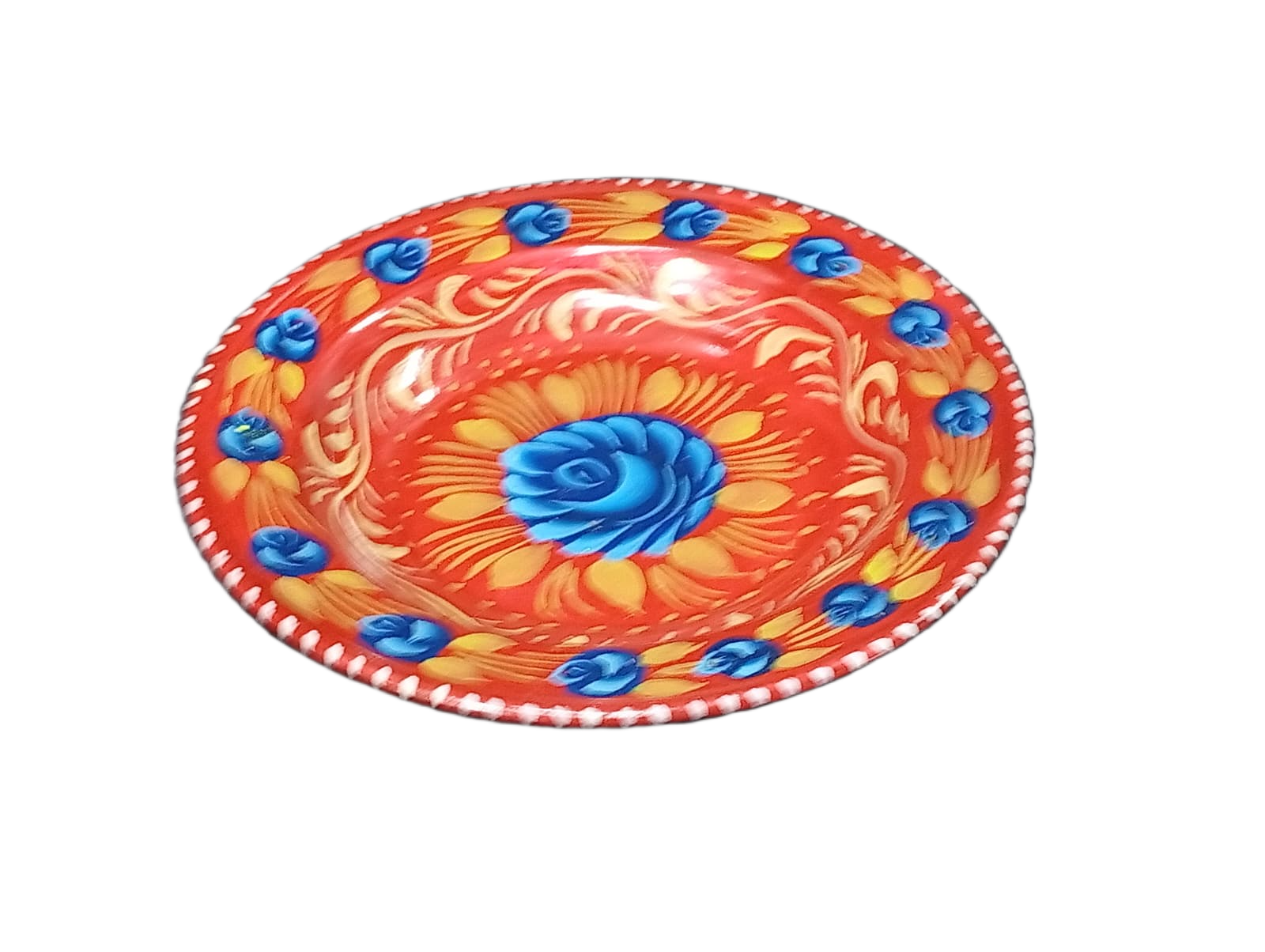 Handcrafted Truck Art Plate – Traditional Pakistani Decorative Plate Size D-8.5 - Image 3