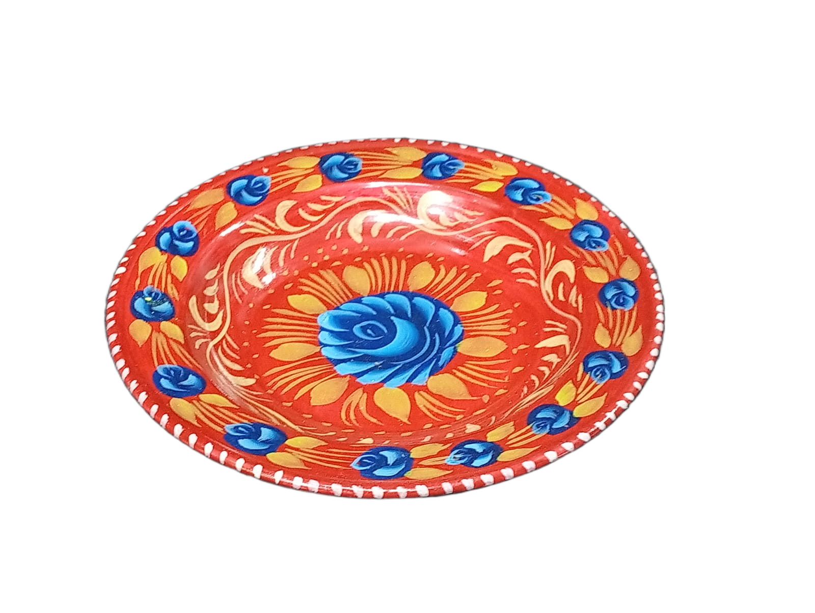 Handcrafted Truck Art Plate – Traditional Pakistani Decorative Plate Size D-8.5 - Image 4