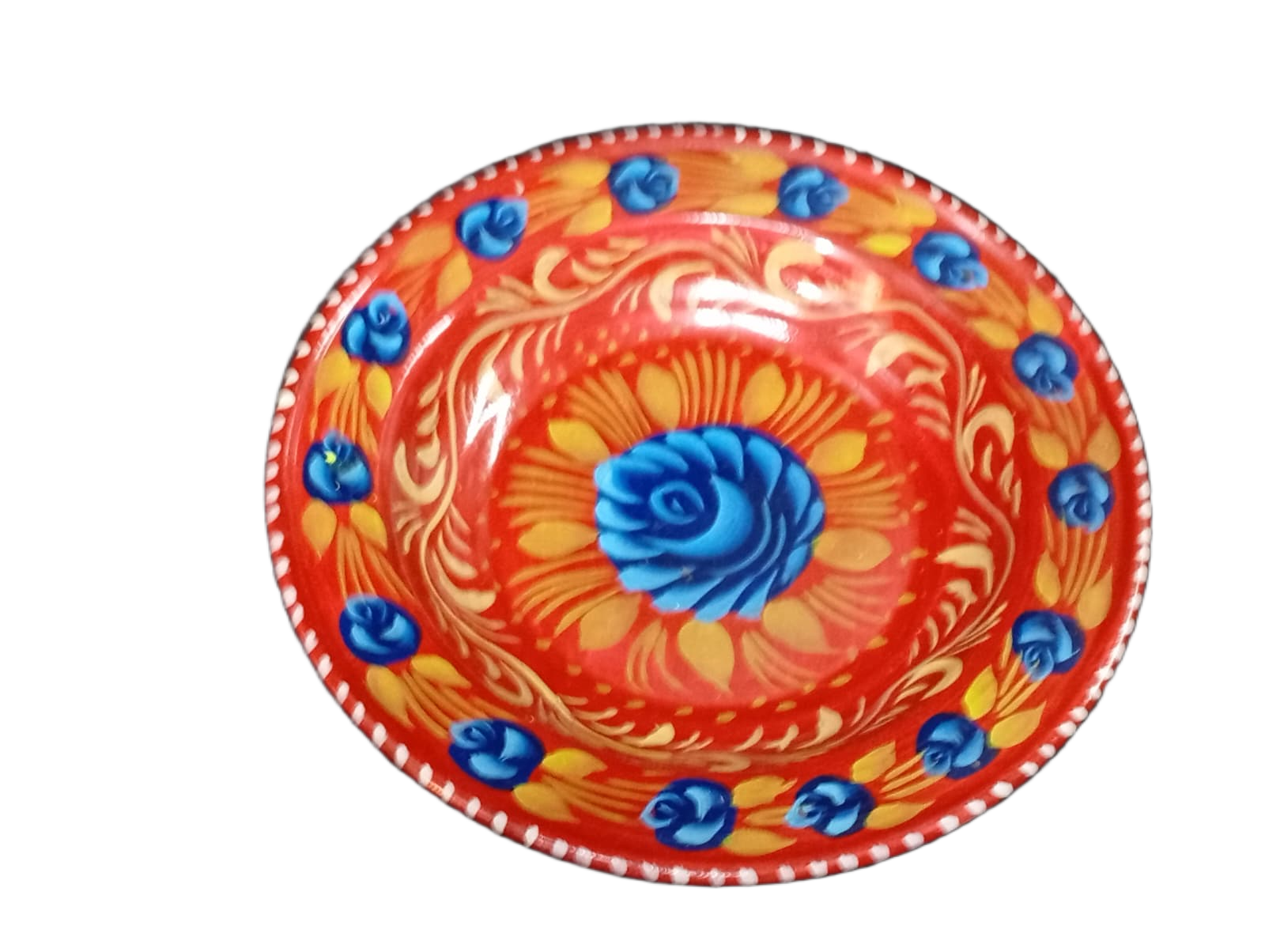 Handcrafted Truck Art Plate – Traditional Pakistani Decorative Plate Size D-8.5 - Image 5