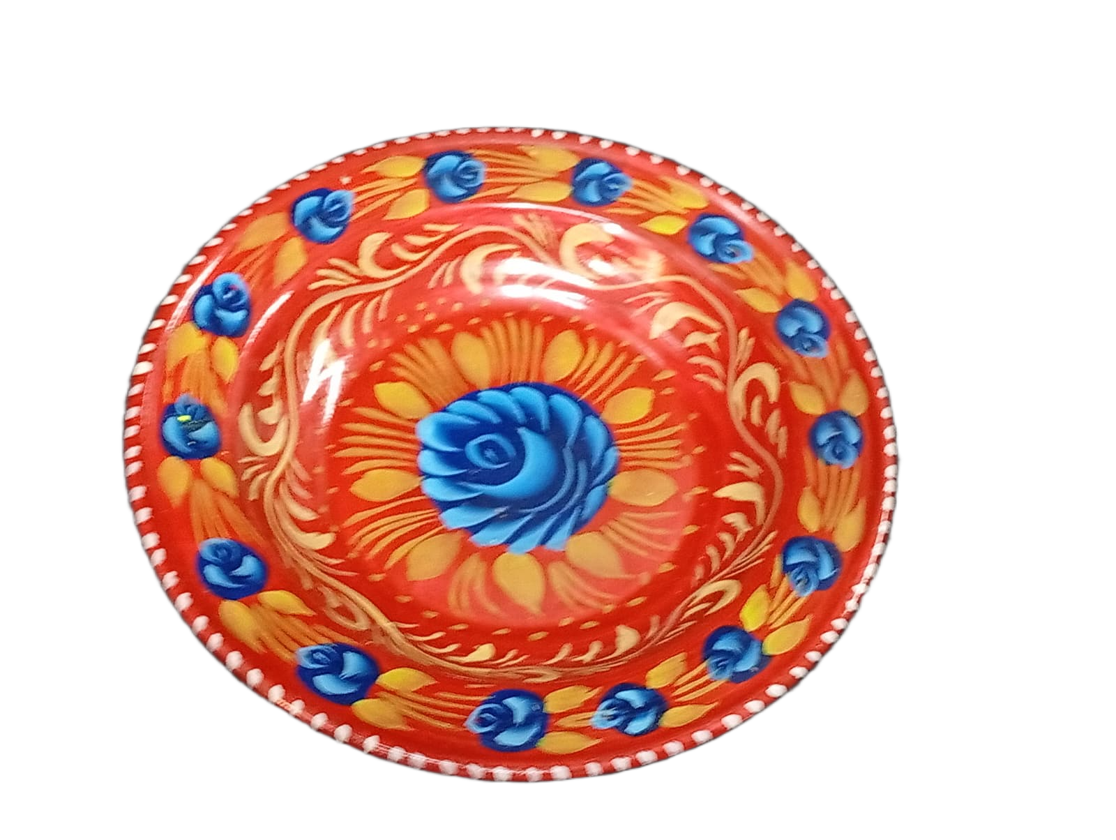 Handcrafted Truck Art Plate – Traditional Pakistani Decorative Plate Size D-8.5 - Image 6