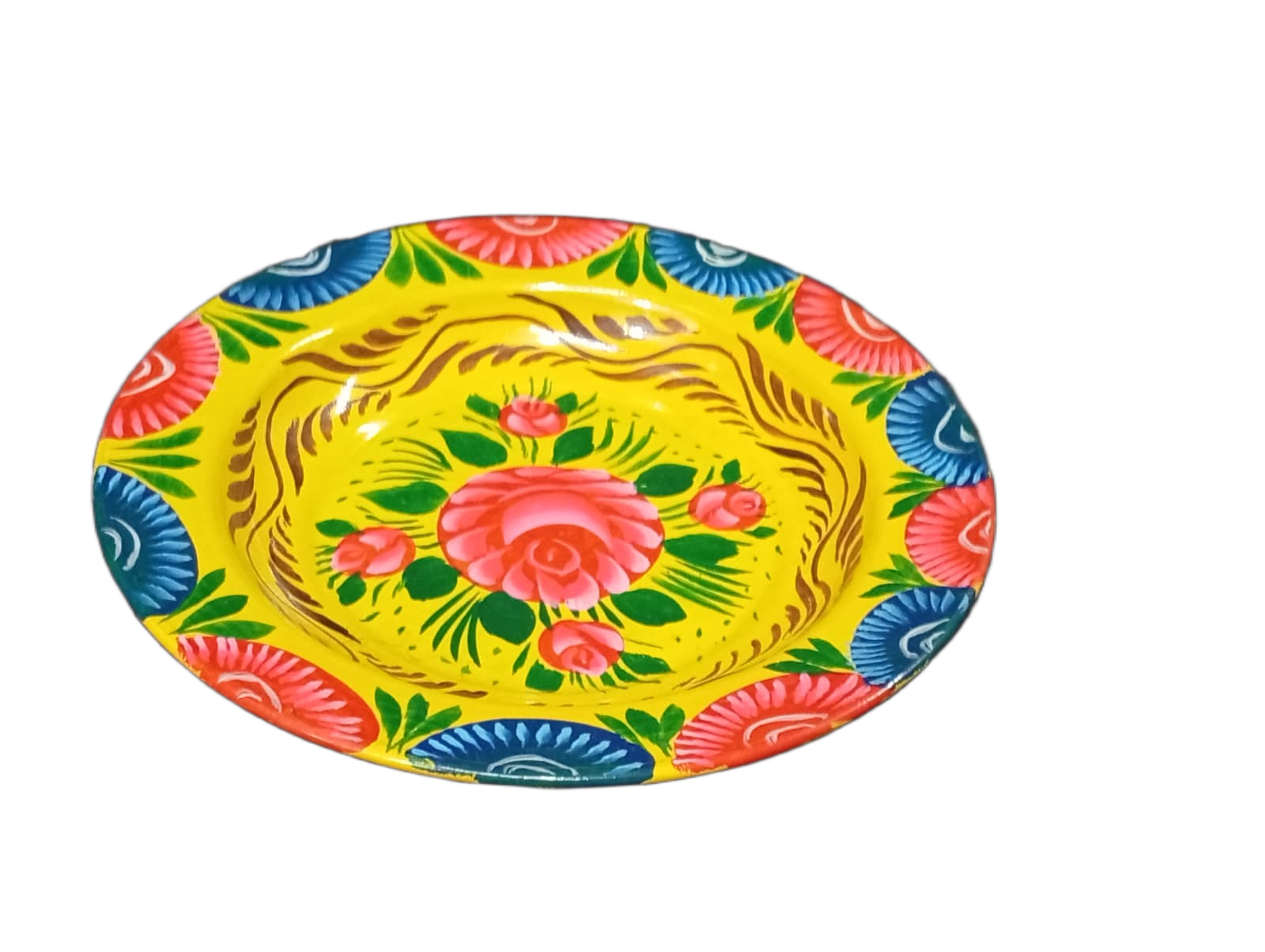 Handcrafted Truck Art Plate – Traditional Pakistani Decorative Plate Size D-8.5 - Image 2