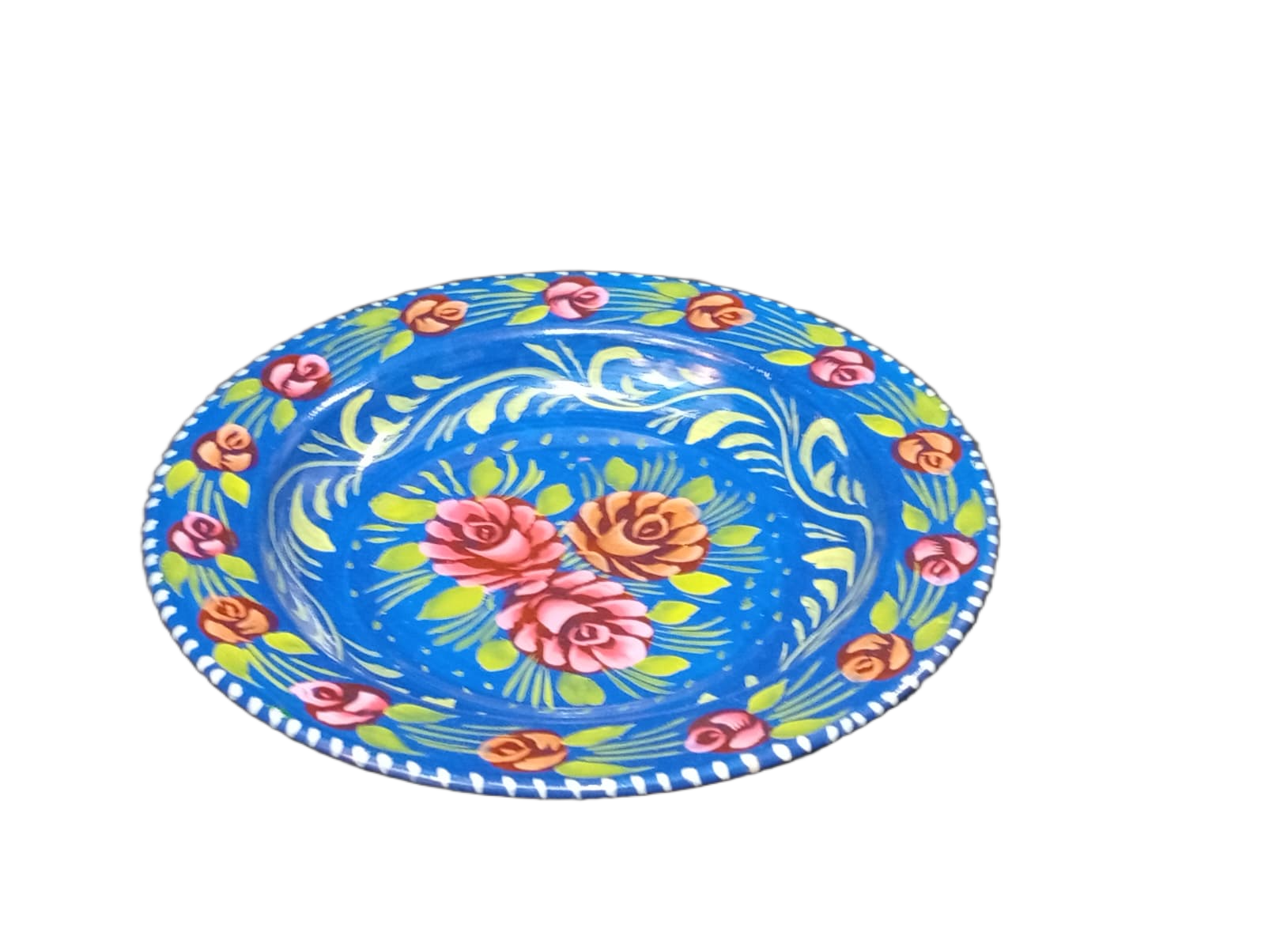 Handcrafted Truck Art Plate – Traditional Pakistani Decorative Plate Size D-8.5 - Image 2