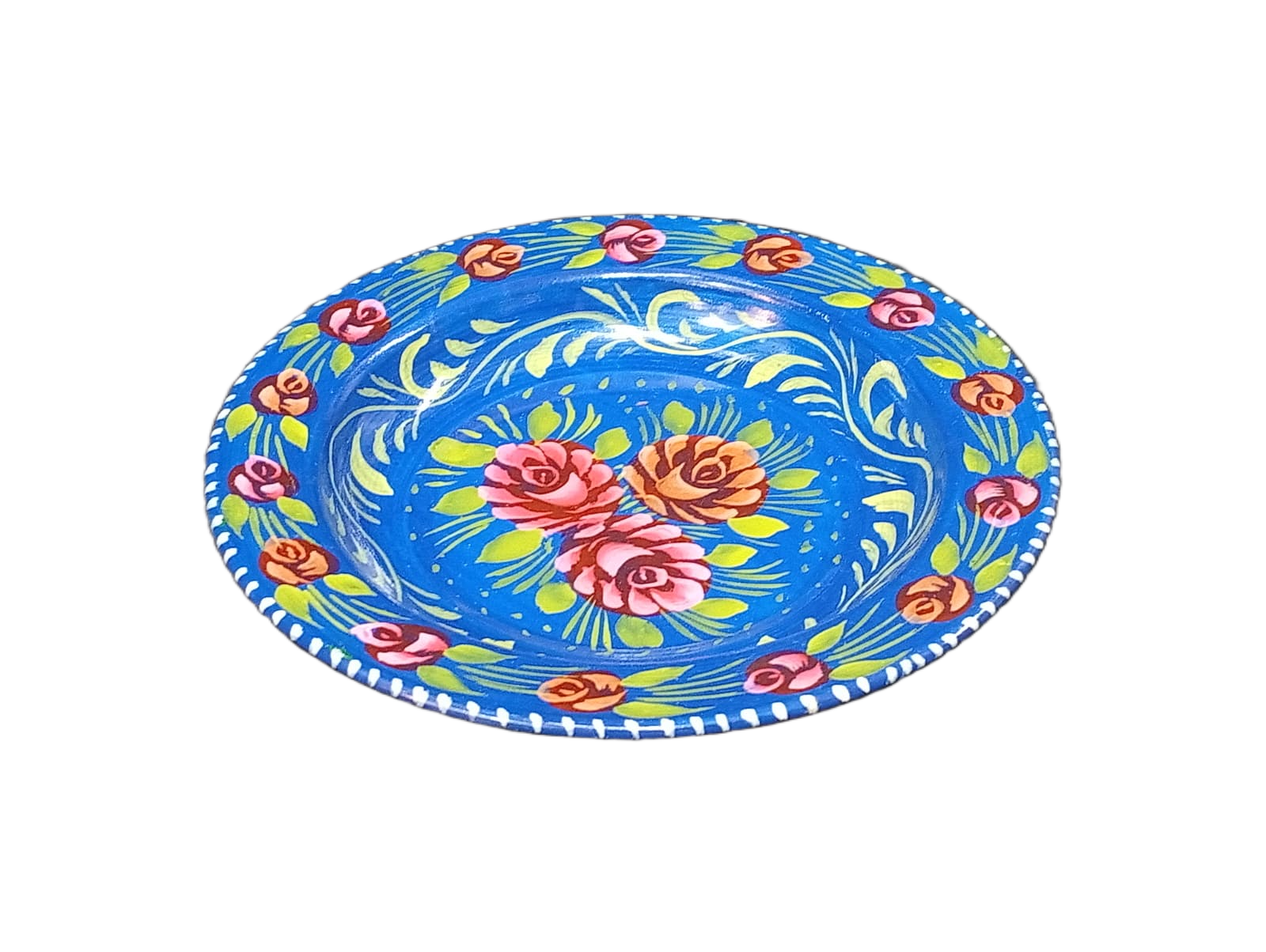Handcrafted Truck Art Plate – Traditional Pakistani Decorative Plate Size D-8.5 - Image 3
