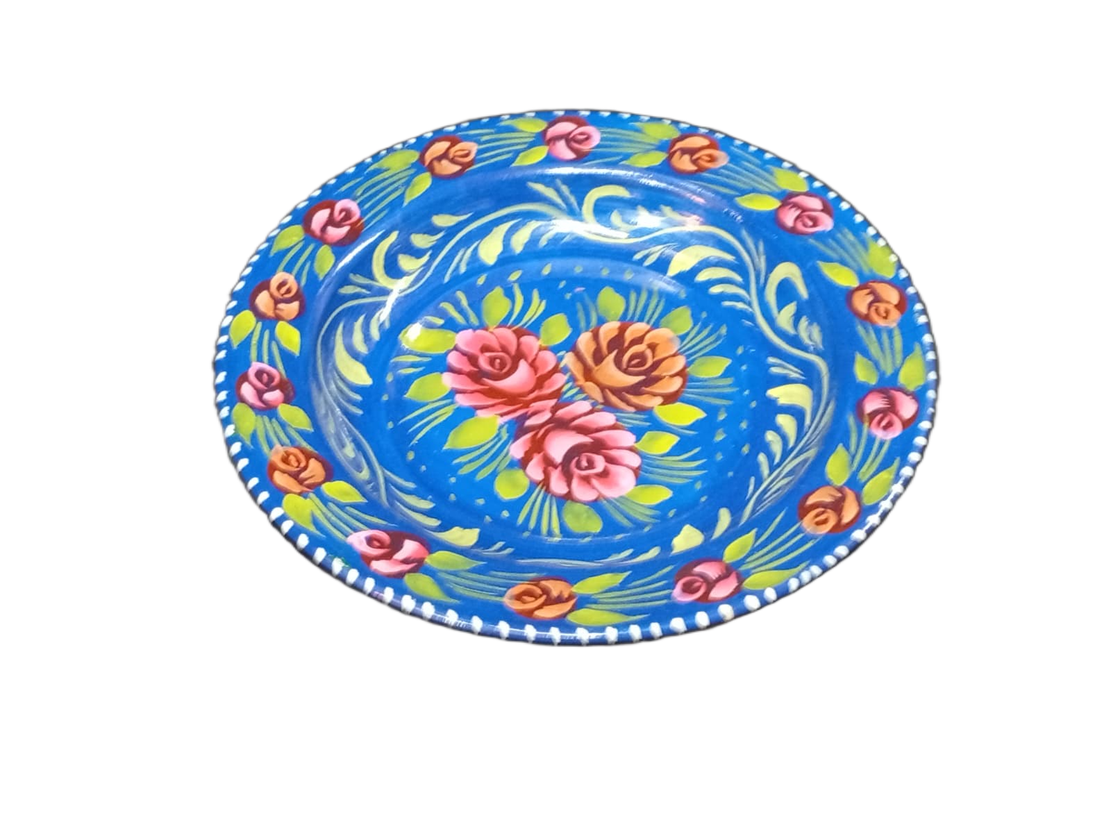 Handcrafted Truck Art Plate – Traditional Pakistani Decorative Plate Size D-8.5 - Image 4